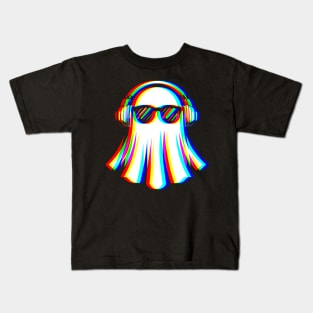 Glitch Ghost Vibes – Retro Cool Headphone Spirit Kids T-Shirt